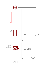 Berechnung des Vorwiderstandes einer LED